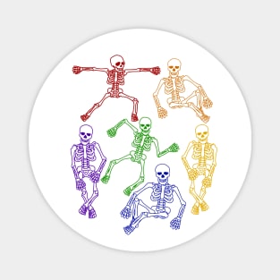 Rainbow Skeletons Magnet